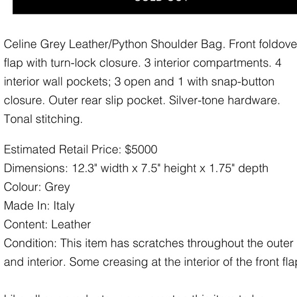 VINTAGE auth Celine shoulder/crossbody bag AS IS - Picture 10 of 10